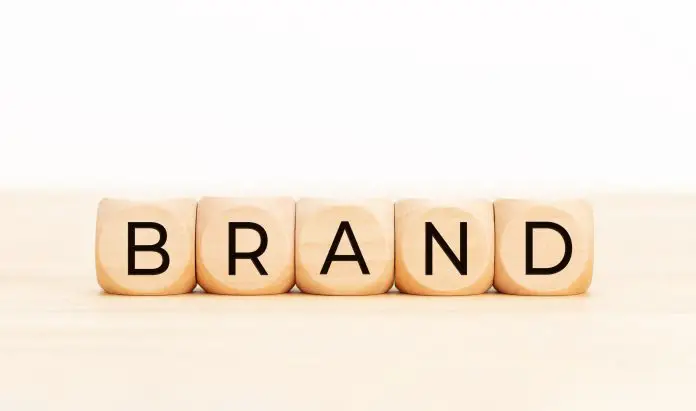 Brand word on wooden blocks
